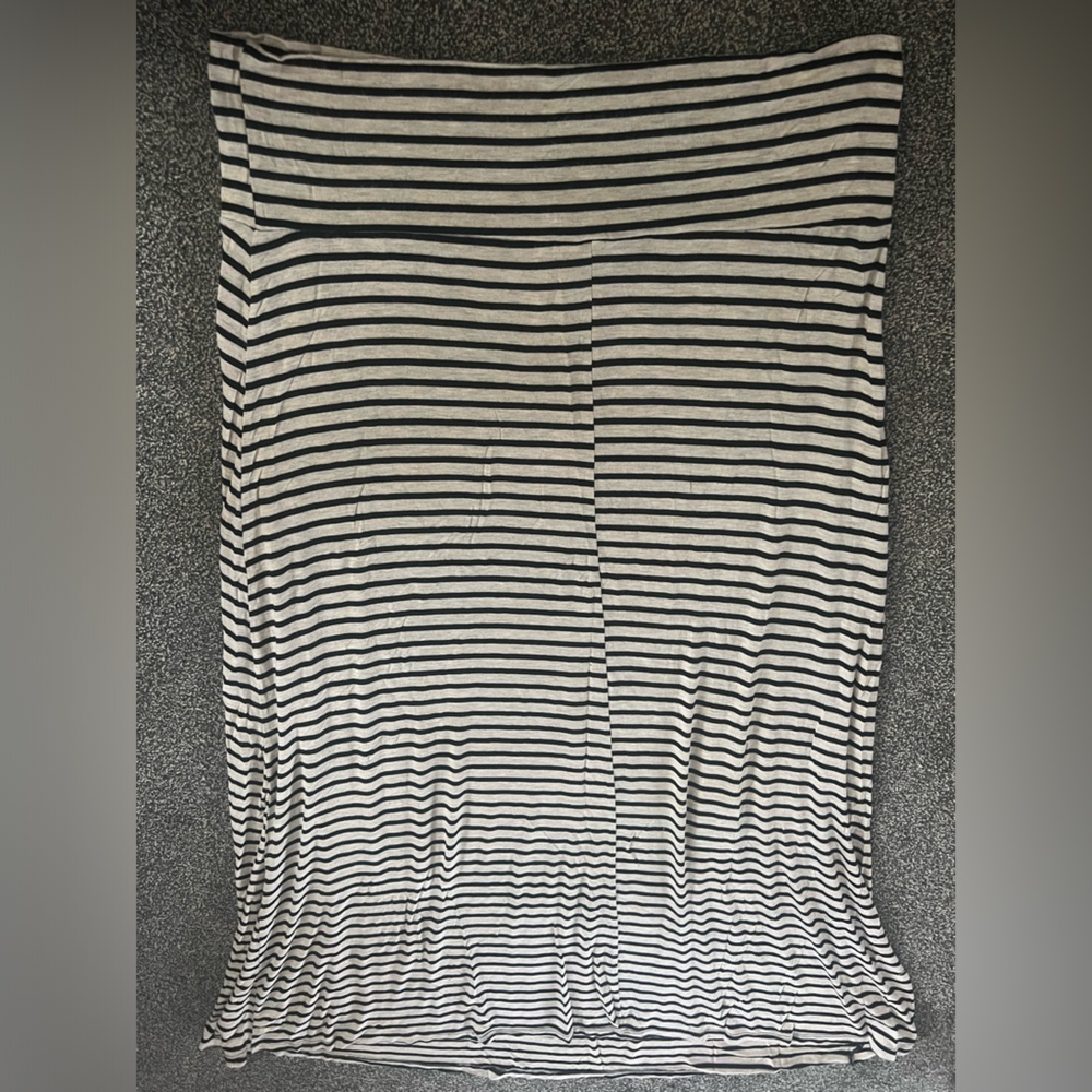 Honey and Lace striped maxi skirt cream and black XL women’s